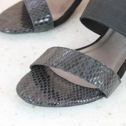 Inc.5 SALE ELASTIC DOUBLE STRAP MULE-BLACK