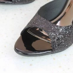Inc.5 GLITTERY BLOCK HEEL MULE-BLACK SALE
