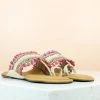 Inc.5 MULTI COLOURED FLAT KOLHAPURI-BEIGE