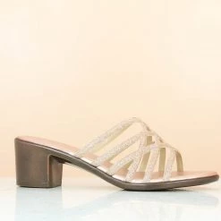 Inc.5 SALE STRAPY MULE-ROSE GOLD