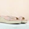 Inc.5 TRANSPARENT STRAP PLATFORM-ROSE GOLD SALE