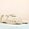 Inc.5 GLITTERY FLAT SANDAL-LIGHT GOLD