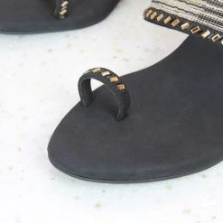 Inc.5 SALE NET DIAMOND VEDGE HEEL-BLACK