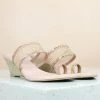 Inc.5 NET DIAMOND VEDGE HEEL-PEACH
