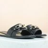 Inc.5 FLAT PLATED HEEL MULE-BLACK Casual
