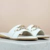 Inc.5 FLAT PLATED HEEL MULE-WHITE Casual