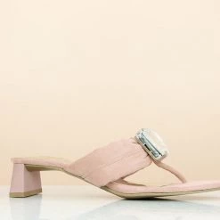 Inc.5 BLOCK HEEL STONE THONG-PEACH SALE