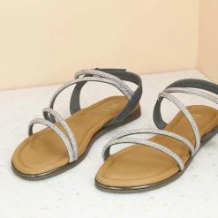 Inc.5 FLAT CASUAL SANDAL-GREY SALE