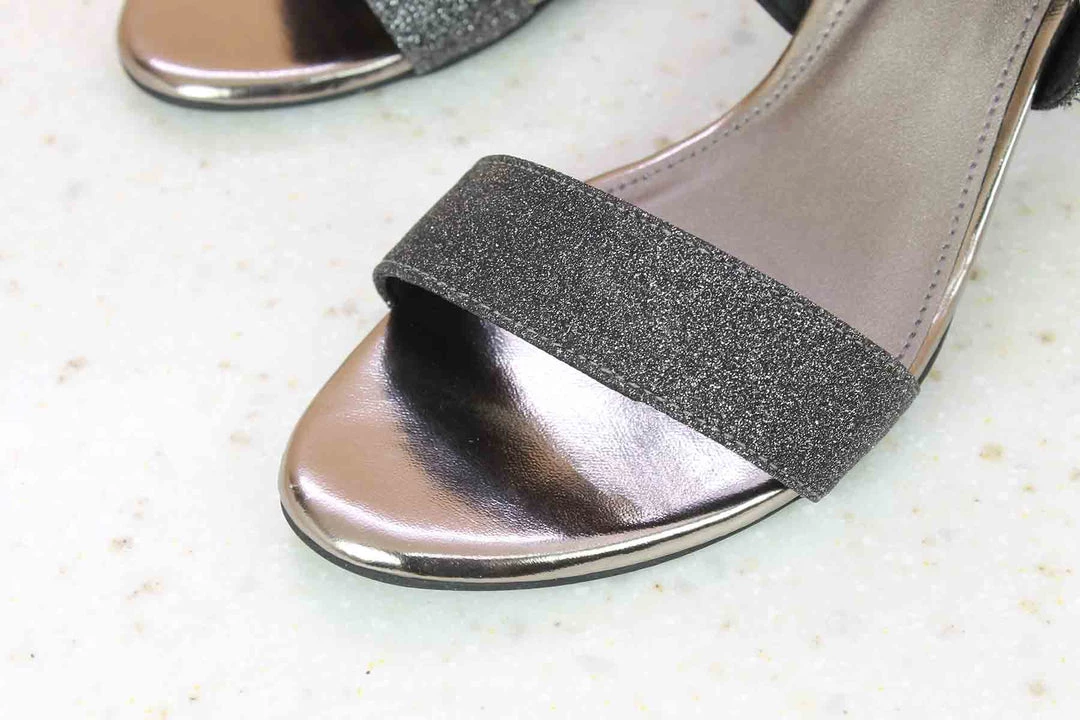 Inc.5 SALE GLITTERED COUNTER SANDAL - GUN METAL 4 Inc.5 SALE GLITTERED COUNTER SANDAL - GUN METAL