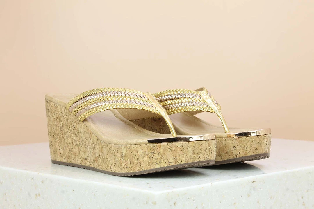 Inc.5 SALE CORK COVERED PLATFORM THONG - GOLD 3 Inc.5 SALE CORK COVERED PLATFORM THONG - GOLD