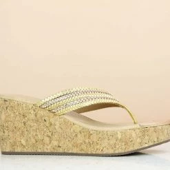Inc.5 SALE CORK COVERED PLATFORM THONG - GOLD 8 Inc.5 SALE CORK COVERED PLATFORM THONG - GOLD