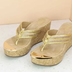 Inc.5 SALE CORK COVERED PLATFORM THONG - GOLD 9 Inc.5 SALE CORK COVERED PLATFORM THONG - GOLD