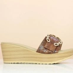 Inc.5 PLATFORM CASUAL PU MULE-TAN