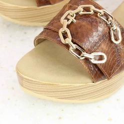 Inc.5 PLATFORM CASUAL PU MULE-TAN
