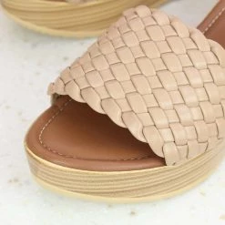 Inc.5 WOVEN CASUAL PU PLATFORM-BEIGE SALE