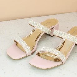 Inc.5 DOUBLE STRAP BLOCK HEEL MULES