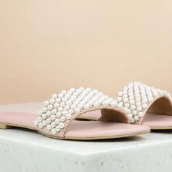 Inc.5 FLAT PEARL MULE - PEACH