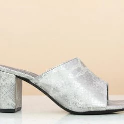 Inc.5 BLOCK HEEL MULE - GUN METAL Mules 8 Inc.5 BLOCK HEEL MULE - GUN METAL Mules