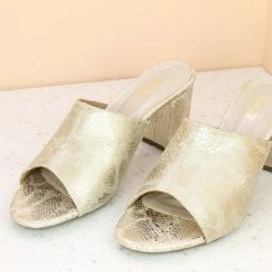 Inc.5 Mules BLOCK HEEL MULE - GOLD