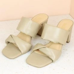Inc.5 BLOCK HEEL TWISTED MULES