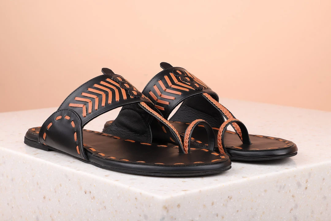 Inc.5 WOMEN FLAT STITCHED KOLHAPURI 3 Inc.5 WOMEN FLAT STITCHED KOLHAPURI