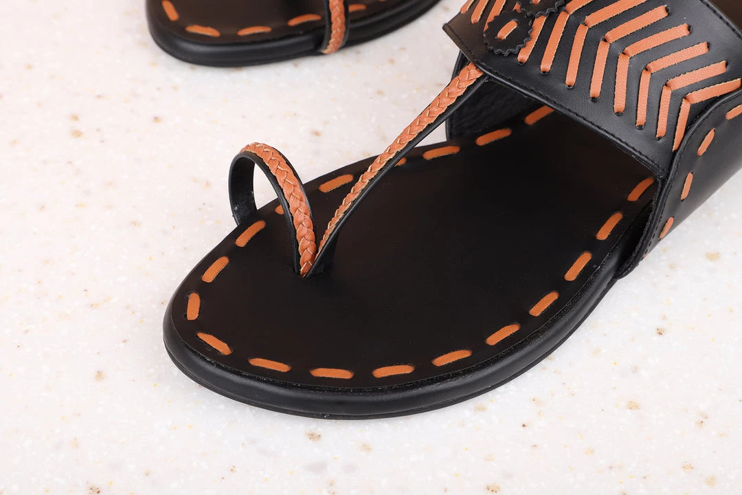 Inc.5 WOMEN FLAT STITCHED KOLHAPURI 4 Inc.5 WOMEN FLAT STITCHED KOLHAPURI