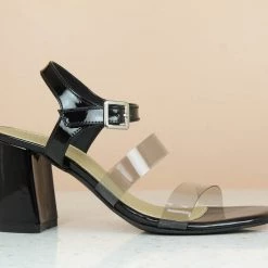 Inc.5 BLOCK HEEL TRANSPARENT SANDAL SALE