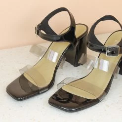 Inc.5 BLOCK HEEL TRANSPARENT SANDAL SALE