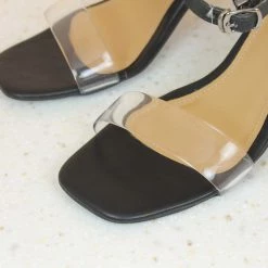 Inc.5 SALE GLASS HEEL ANKLE STRAP SANDAL