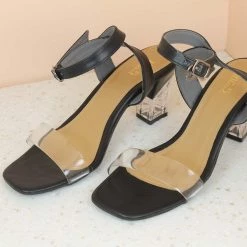 Inc.5 SALE GLASS HEEL ANKLE STRAP SANDAL