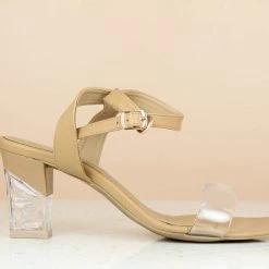 Inc.5 GLASS HEEL ANKLE STRAP SANDAL