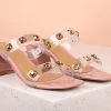 Inc.5 Inc5 BLOCK HEEL STUDDED TRANSPARENT