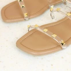 Inc.5 TRANSPARENT STUDDE FLAT SALE