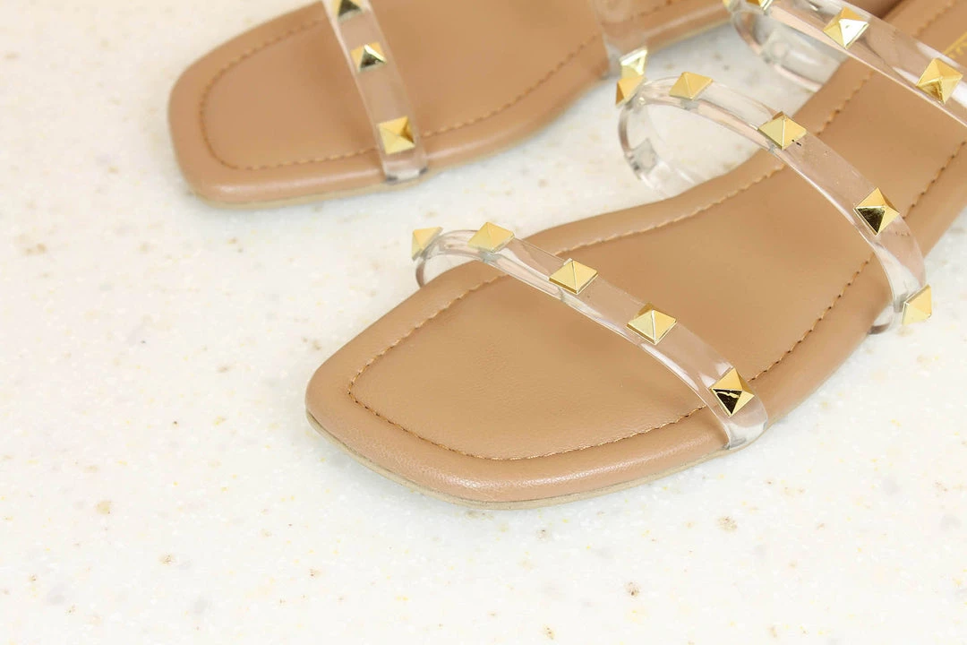 Inc.5 TRANSPARENT STUDDE FLAT SALE 4 Inc.5 TRANSPARENT STUDDE FLAT SALE