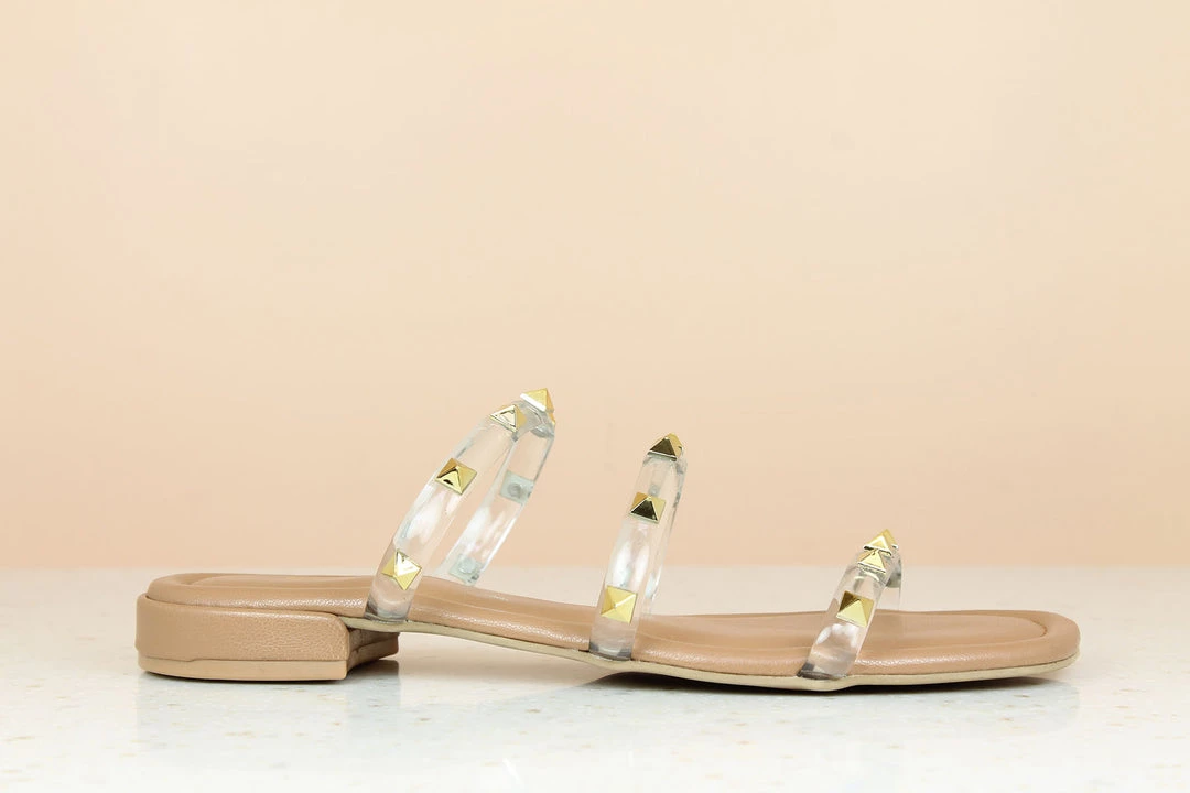 Inc.5 TRANSPARENT STUDDE FLAT SALE 5 Inc.5 TRANSPARENT STUDDE FLAT SALE