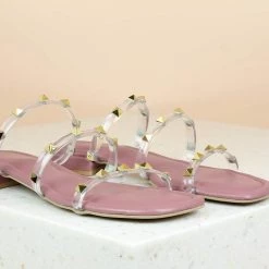 Inc.5 TRANSPARENT STUDDE FLAT