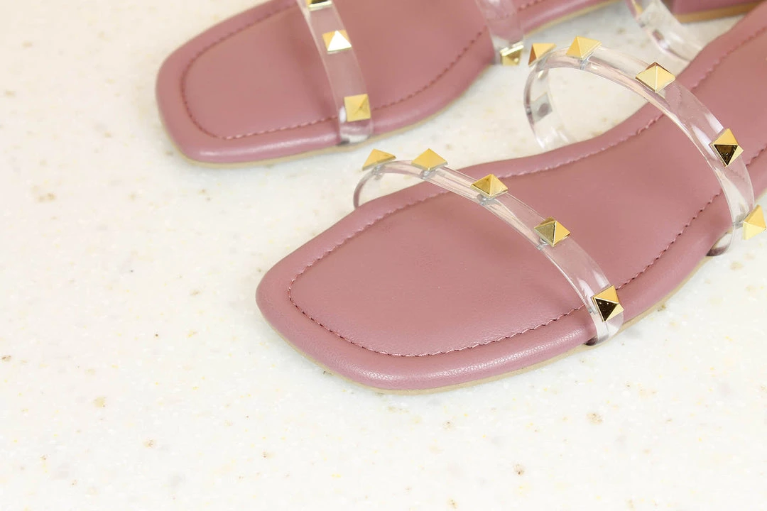 Inc.5 TRANSPARENT STUDDE FLAT 4 Inc.5 TRANSPARENT STUDDE FLAT