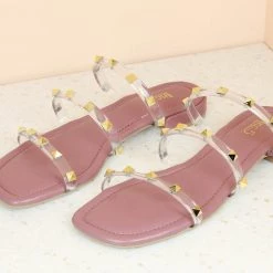 Inc.5 TRANSPARENT STUDDE FLAT 9 Inc.5 TRANSPARENT STUDDE FLAT