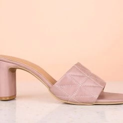 Inc.5 BLOCK HEEL MULES-PURPLE