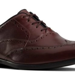 Clarks BAMPTON RHODES BURGUNDY LEATHE MEN