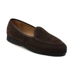 Heel & Buckle London Brown Suede Venetian Loafers MEN