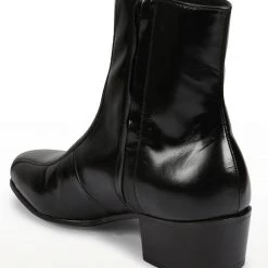 Florsheim Men Black Plain Leather Boots 9 Florsheim Men Black Plain Leather Boots