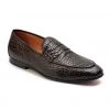 MEN Heel & Buckle London Brown Croc Embossed Loafers