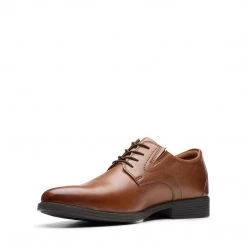Clarks WHIDDON PLAIN DARK TAN LEA