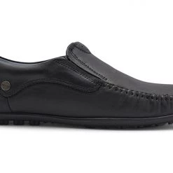 Buckaroo Men's Black Leather Friday Casuals Shoes