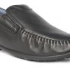 Buckaroo Men's Black Leather Friday Casuals Shoes