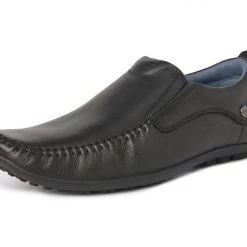 Buckaroo Men's Black Leather Friday Casuals Shoes
