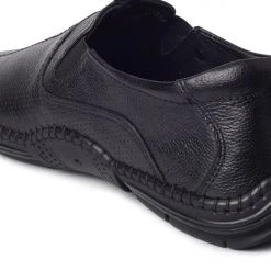 Buckaroo Men's Black Leather Friday Casuals Shoes