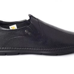 Buckaroo Men's Black Leather Friday Casuals Shoes