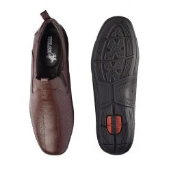 Buckaroo Men's Brown Leather Friday Casuals Shoes